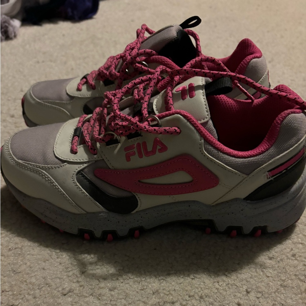 Fila Women's Pink and Gray Athletic Hiking Shoes